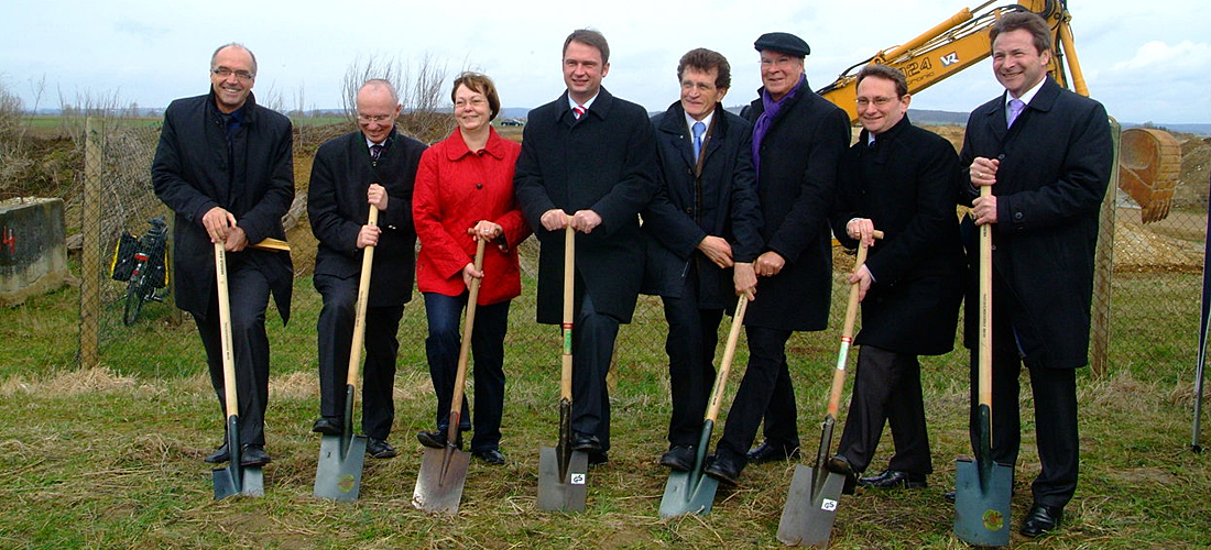 Spatenstich für B16 neu Eisenbahnüberführung über die neue B 16 in Steinheim
